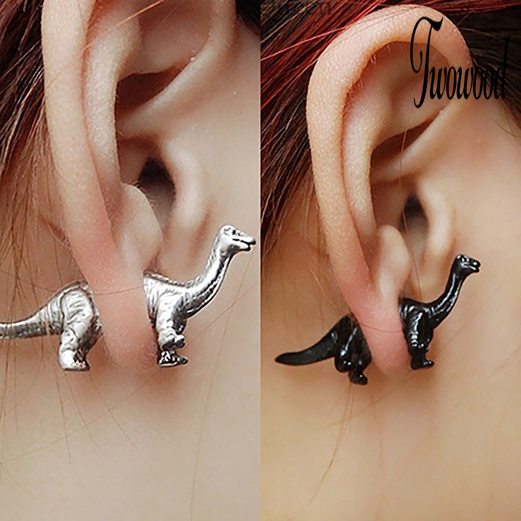 Anting Desain Dinosaurus Bahan Alloy Untuk Pria Dan Wanita