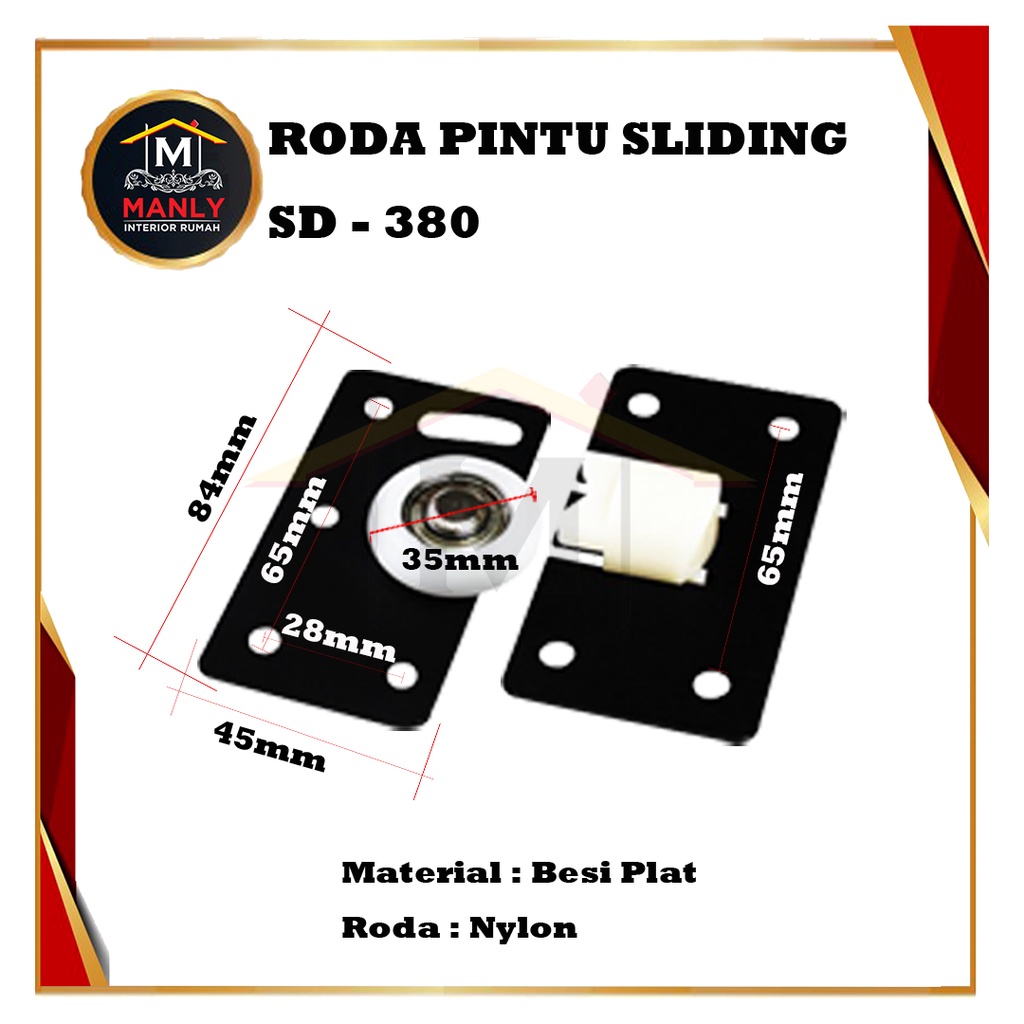 Roda Pintu Lemari Geser SD 380 Sliding...