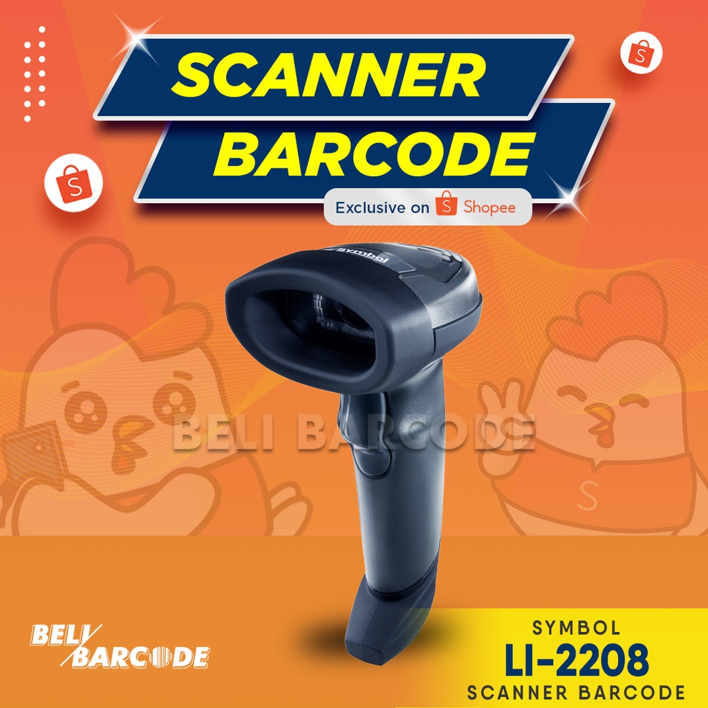 Scanner Barcode Zebra LI 2208 Linear Imager Scan 1D 2D