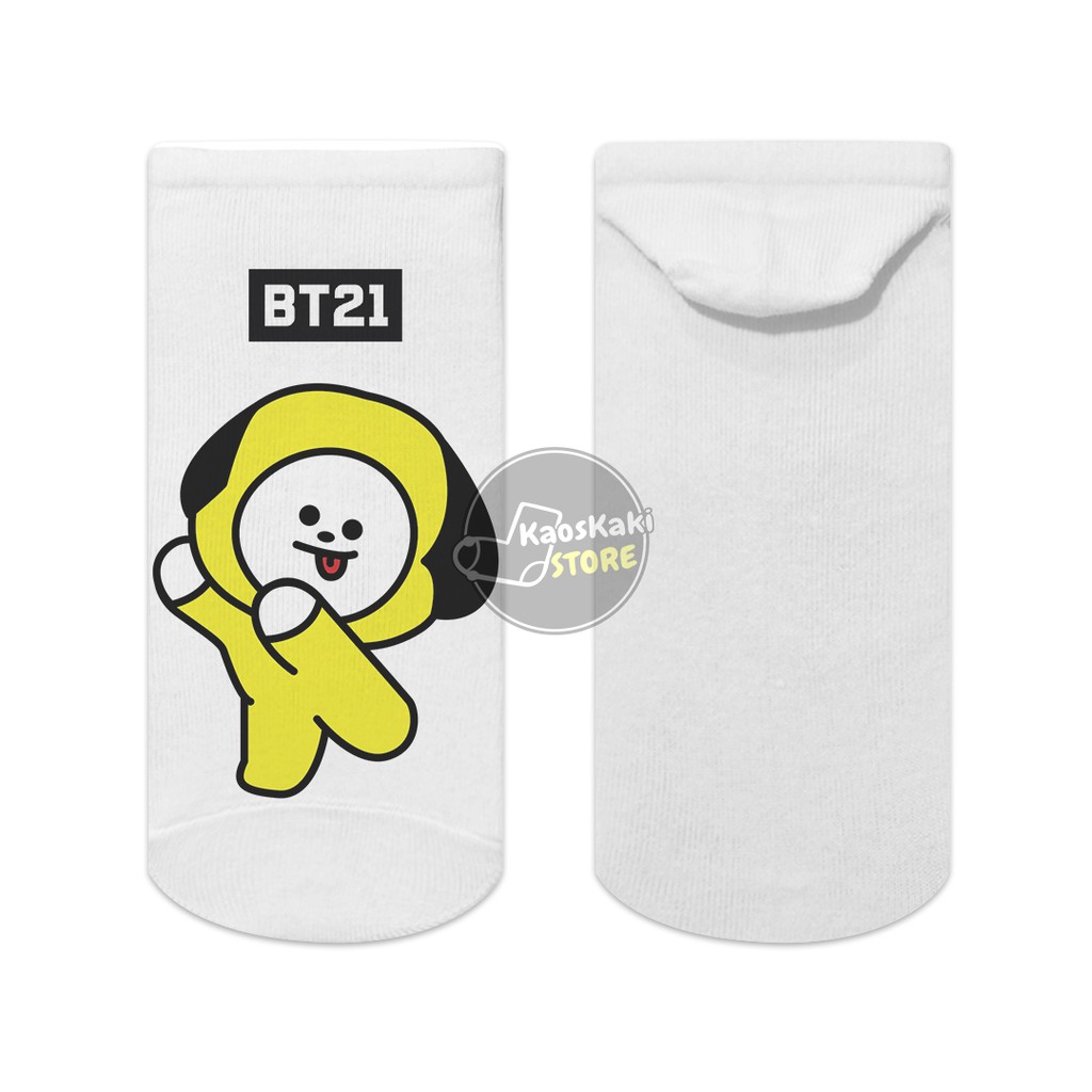 Kaos Kaki Pendek/BT21 Ankle Low socks motif BT21 KAOSKAKI BT21 MURAH KAOSKAKI BTS MALANG-Chimmy