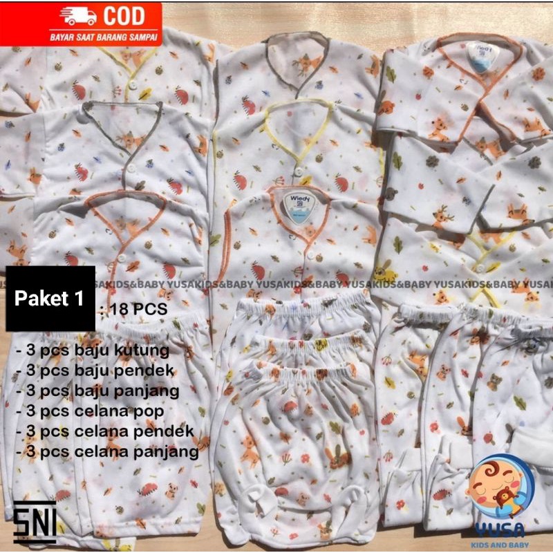 42 pcs paket hemat baju bayi SNI motif Animal Yusa & perlengkapan bayi-2