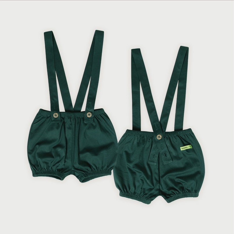 Hamako Adjustable Overall - Overalls Anak Unisex Cotton Jumper Baju Fashion Anak Bayi Balita Lucu Rompi-Winter Green