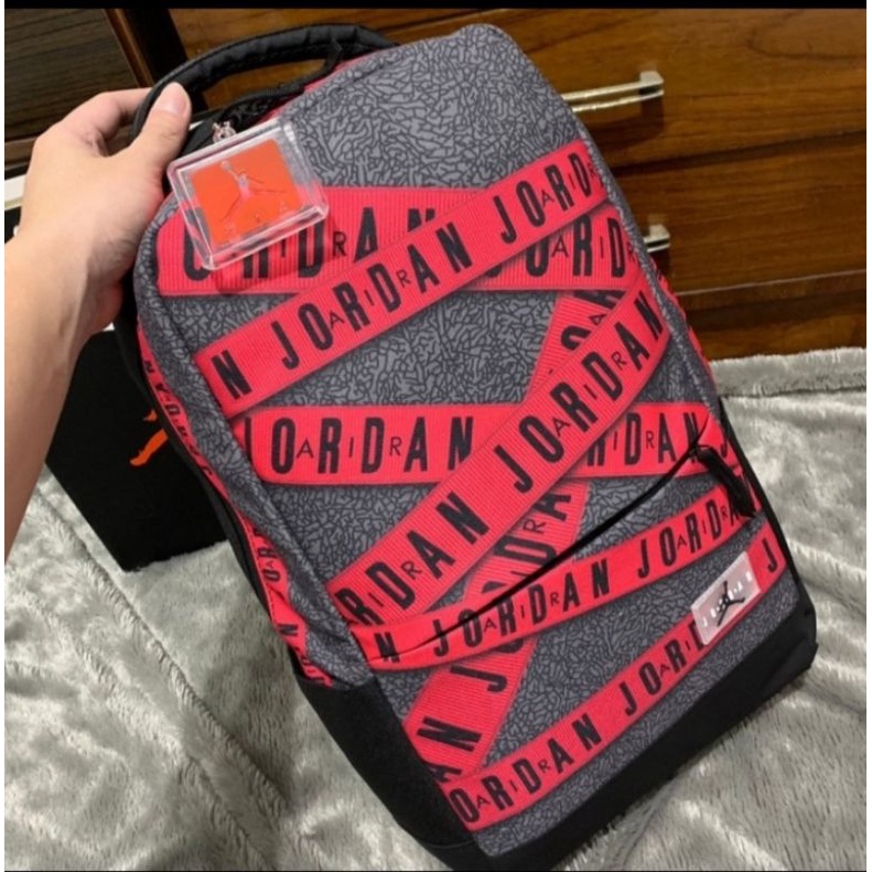 tas ransel air jordan graphic air caution backpack original