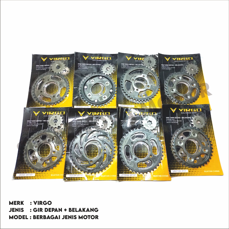 GIR DEPAN BELAKANG GEAR SET DEPAN BELAKANG KARISMA GRAND SUPRA VEGA ZR JUPITER Z JUPITER MX REVO ABS