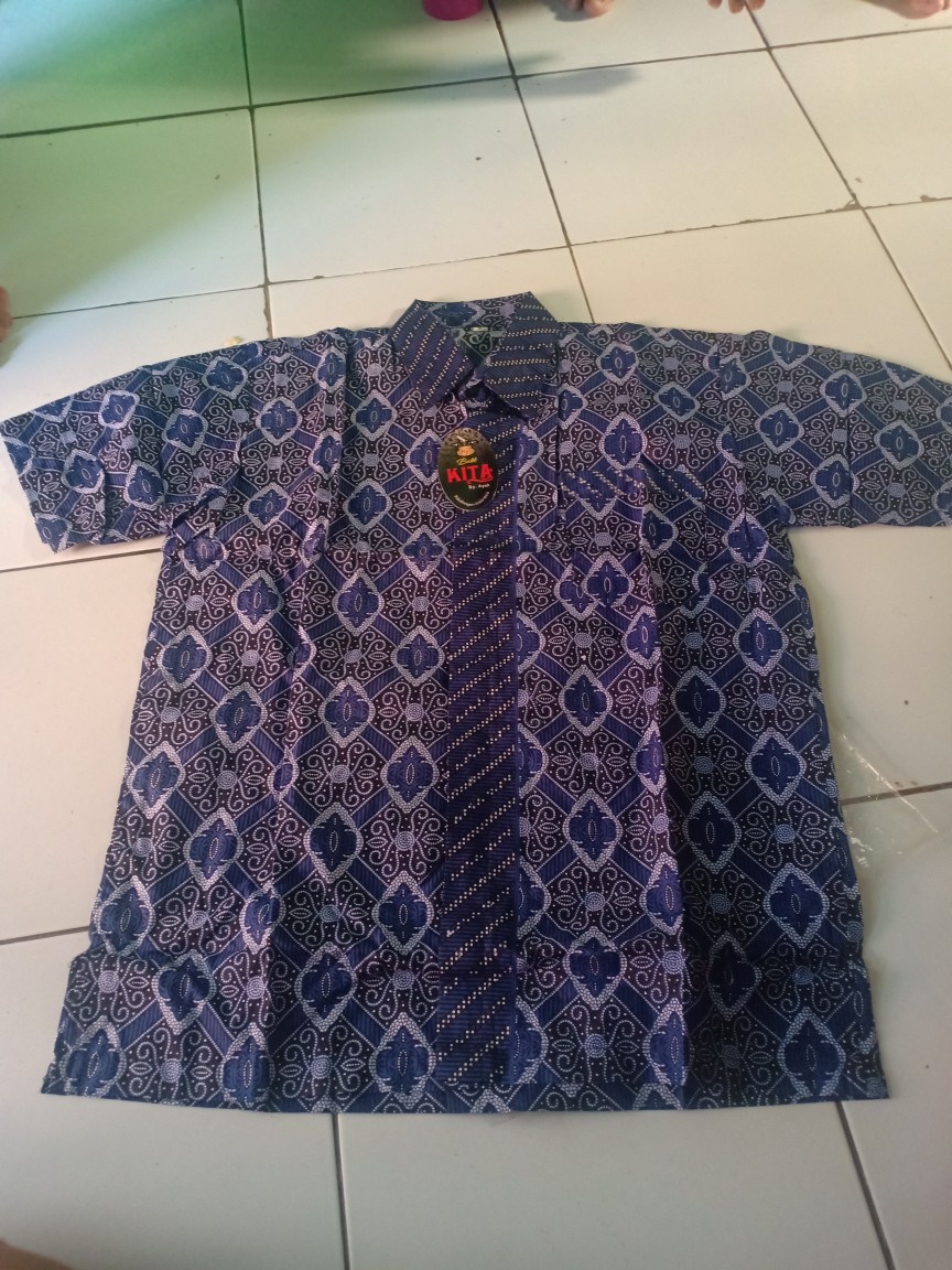 Bswart Batik Hrb026 Kenongo Hem Pendek Padi Pekalongan M L Xl Batik Pria Murah Modern Grosir Niih