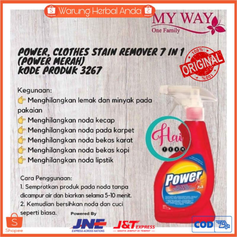 POWER MERAH MY WAY PENGHILANG NODA MEMBANDEL PAKAIAN // PEMBERSIH AMPUH PADA KAIN