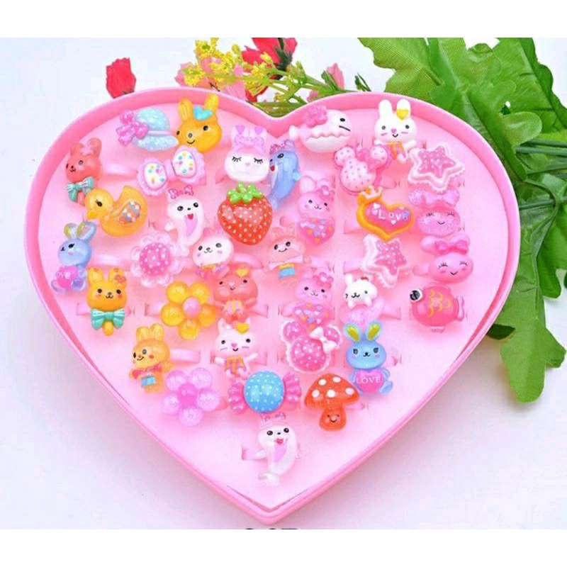 Cincin Anak 1 BOX LOVE Cincin Perhiasan Anak