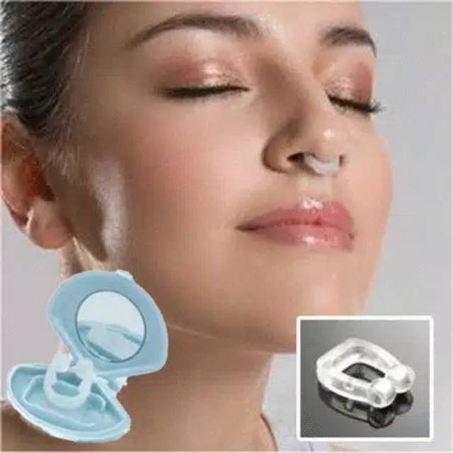 OK BANDUNG*Alat anti Dengkur ngorok topfire Klip jepit hidung anti dengkur silikon bening