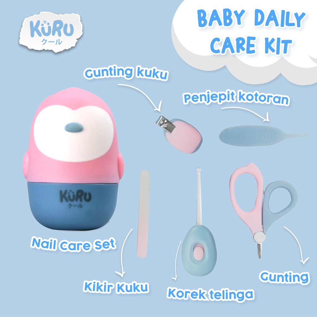 KURU Baby Nail Care Manicure Set 5in1 - Perawatan Gunting Kuku Bayi