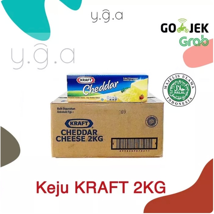 

Keju- Keju Kraft Cheddar 2Kg -Keju.