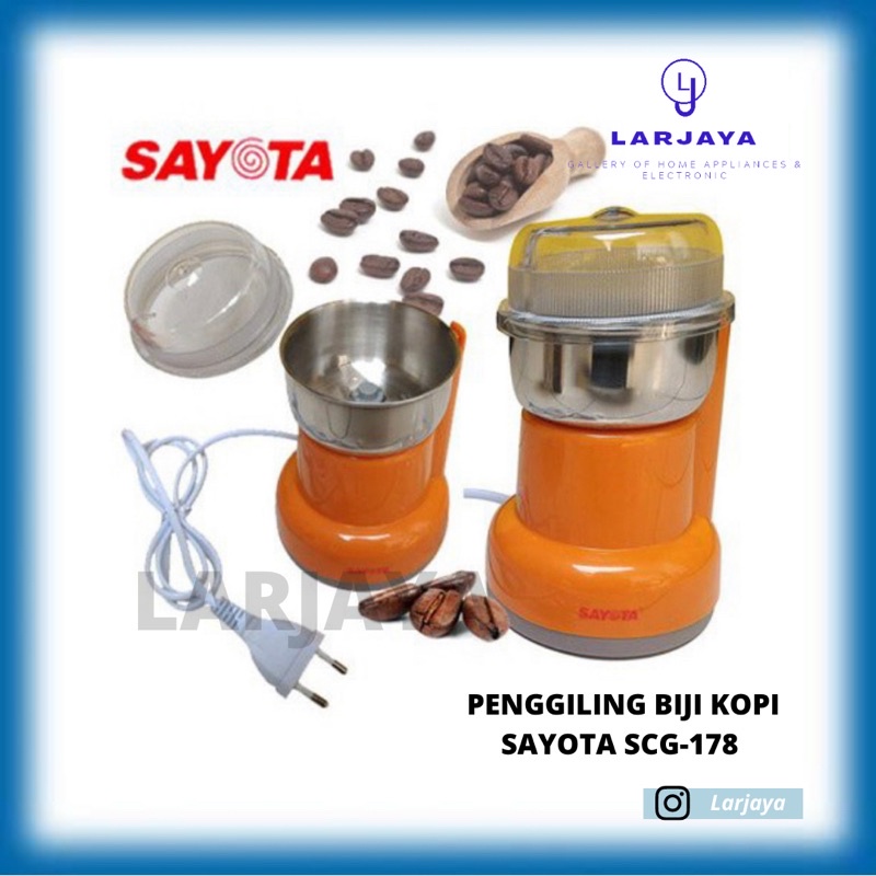 SAYOTA Coffee Grinder Penggiling Biji Kopi,Blender Obat, Bumbu SCG-178