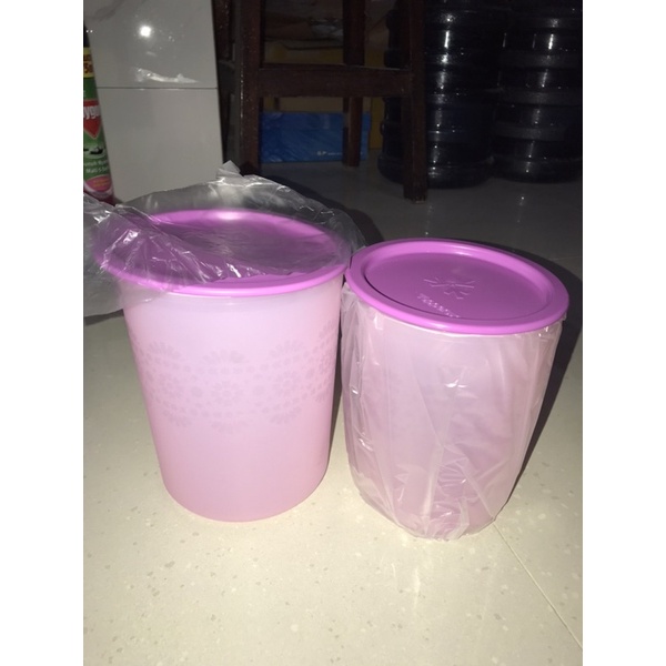 SALE Tupperware Mosaic Canister Small 2pcs Toples Ungu sale cuci gudang alat makan murah