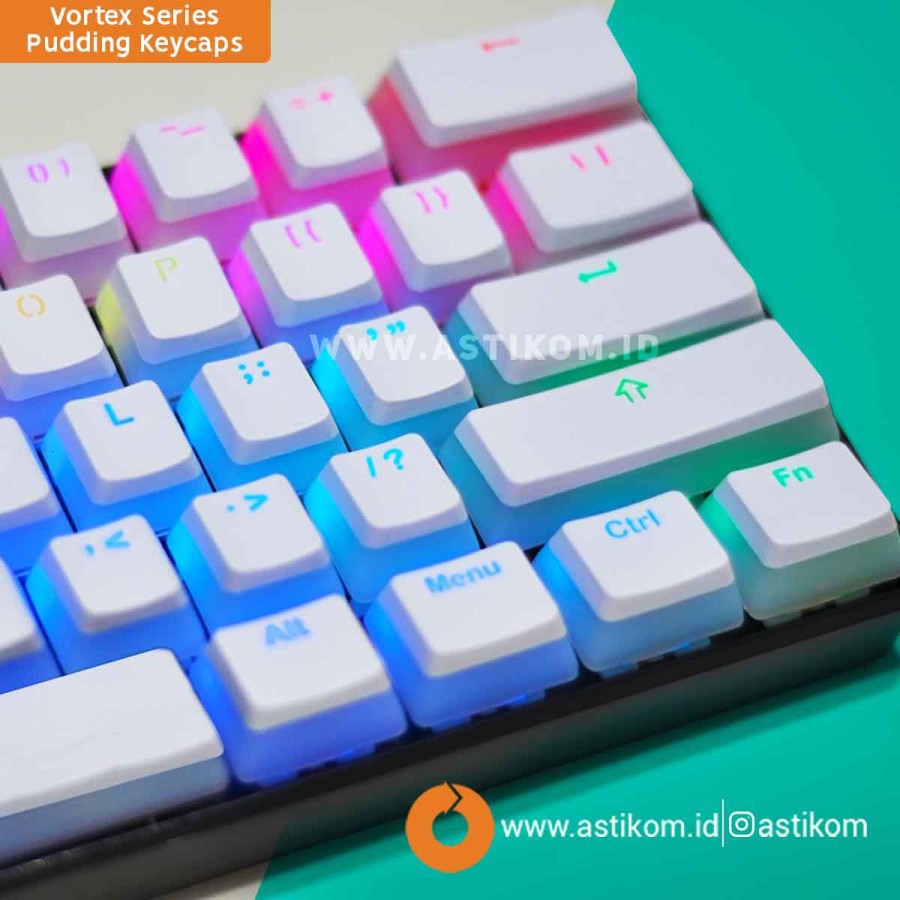 Vortex Series Double Shot PBT Pudding Backlit Keycaps | By Astikom