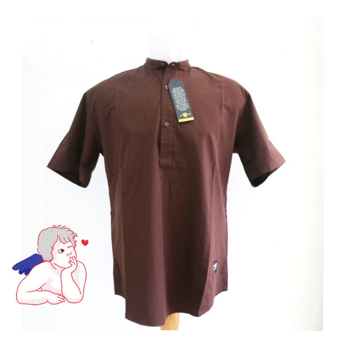Kemeja "Brown" superior quality C59, bahan katun