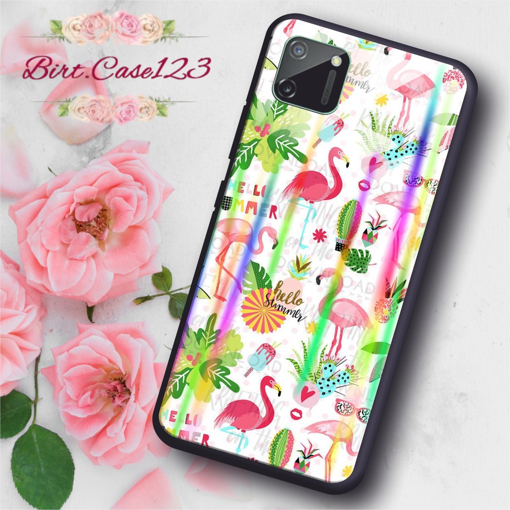 BC Case Gambar FLAMINGO back case glass aurora vivo y91 y93 y95 y91c y71 y81 y12 y15 y17 y53 v5 y11