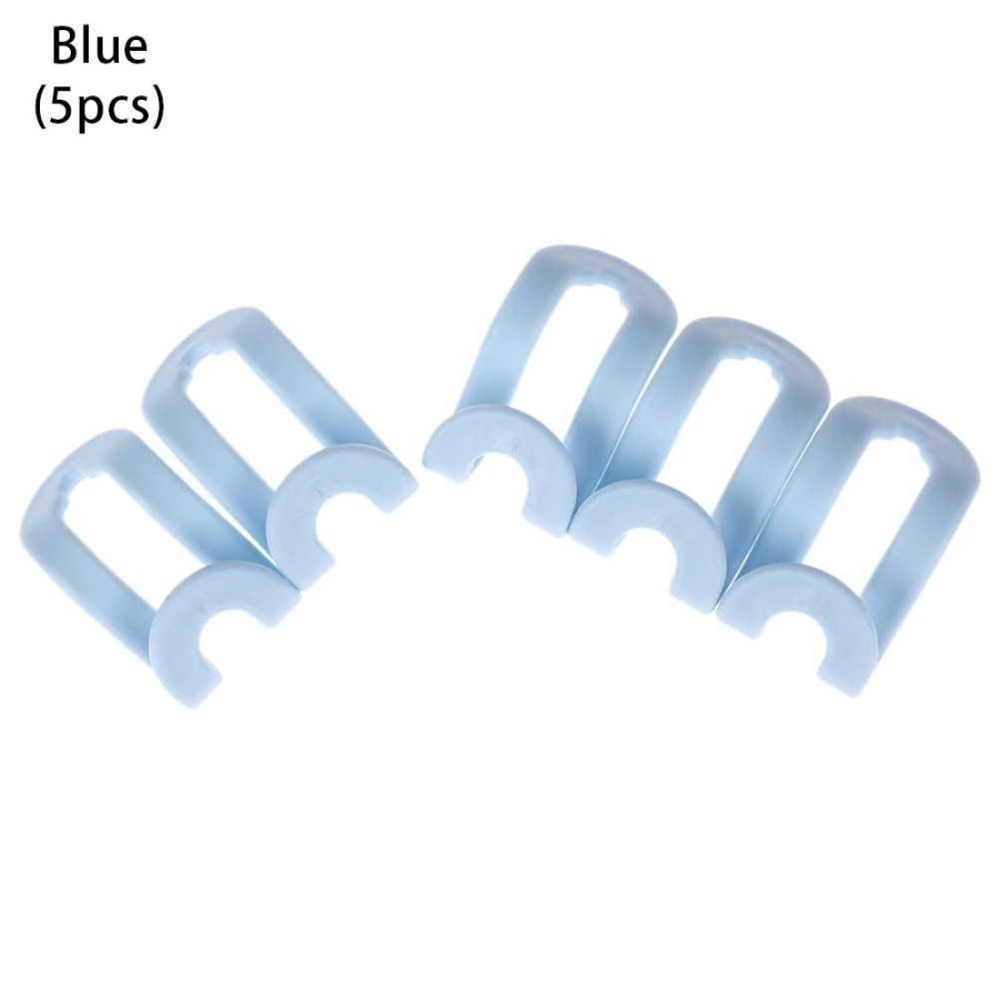 Gantungan Baju Mini Antislip Easy Hook Storage Rack Holder 5 PCS - M16 - Blue