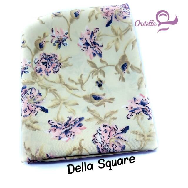 Kerudung Jumbo Segi Empat Motif - Jilbab Segi Empat Ordella Hijab Motif Syari - Kerudung Premium