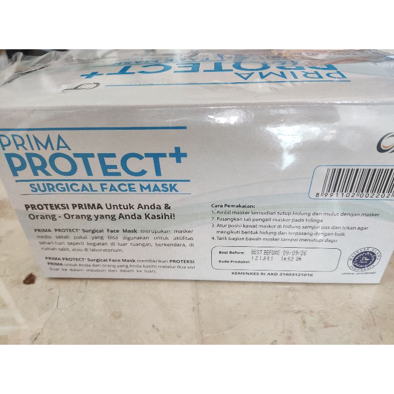 Masker Medis Prima Protect+ 1 box 50 pcs
