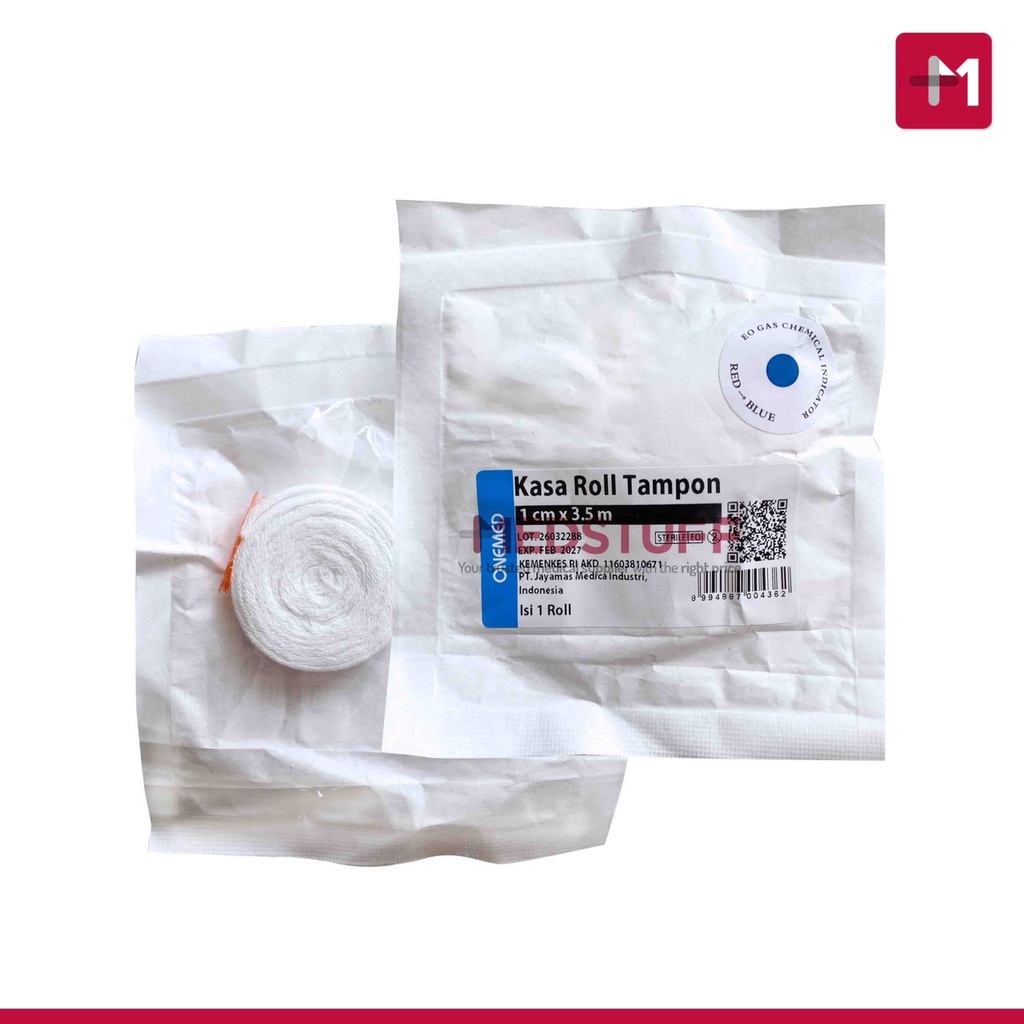 Kasa Roll Tampon Steril 1 cm x 3.5 m Onemed