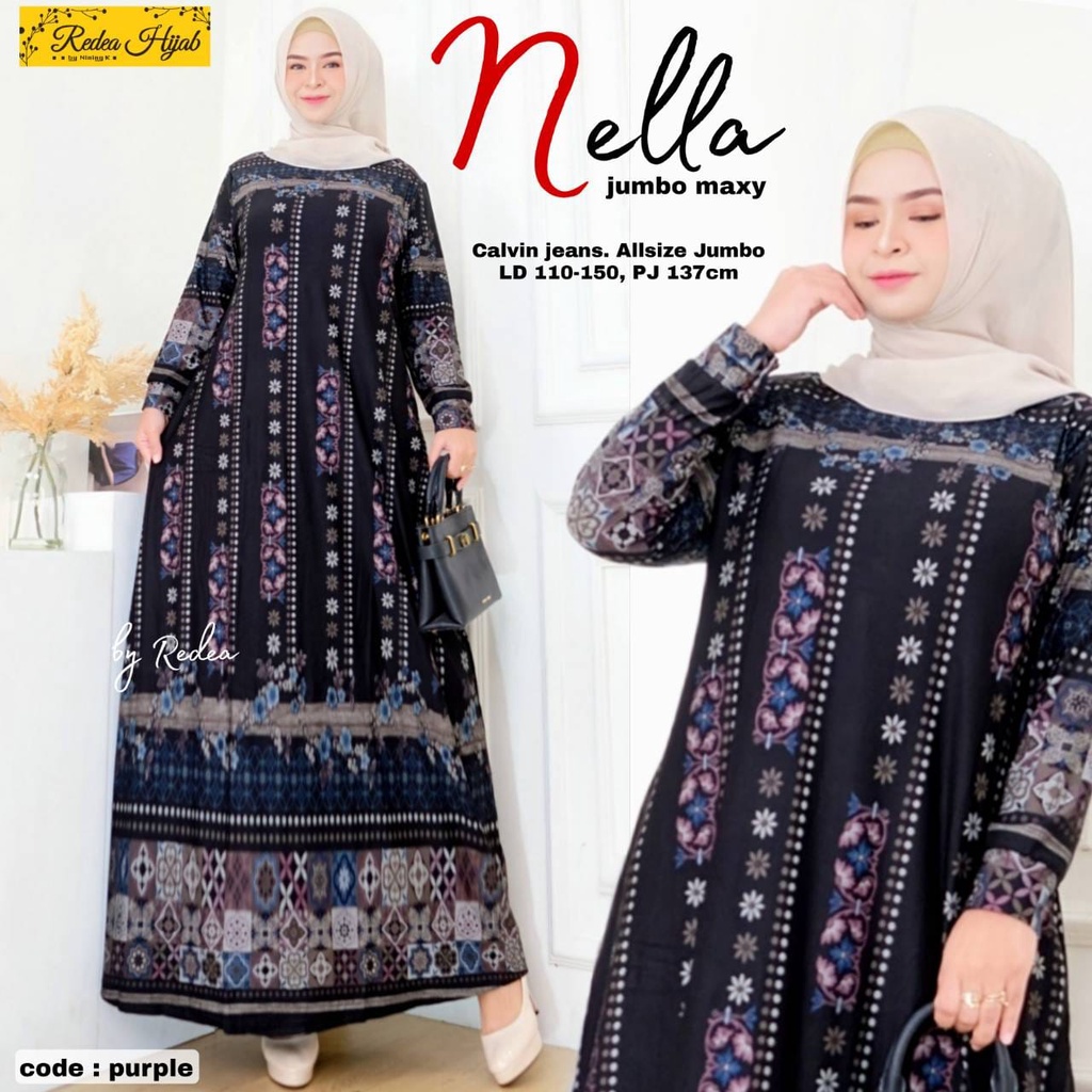 Baju Gamis Jumbo Wanita Muslim Ld 120-130 Original Busana Muslim Pesta xxxl premium Quality Terbaru