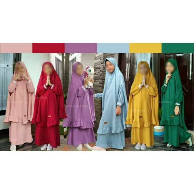 Gamis Anak set Jilbab NUSAIBAH SHOFA KIDS