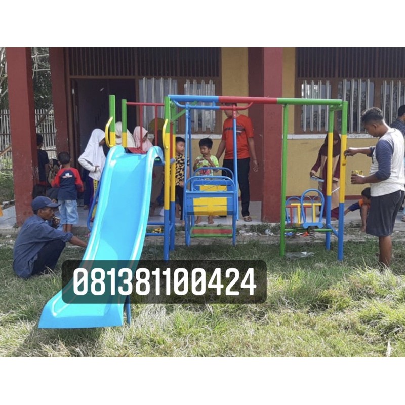 playground set perosotan ayunan dan enjotan mainan besi free ongkir jakarta