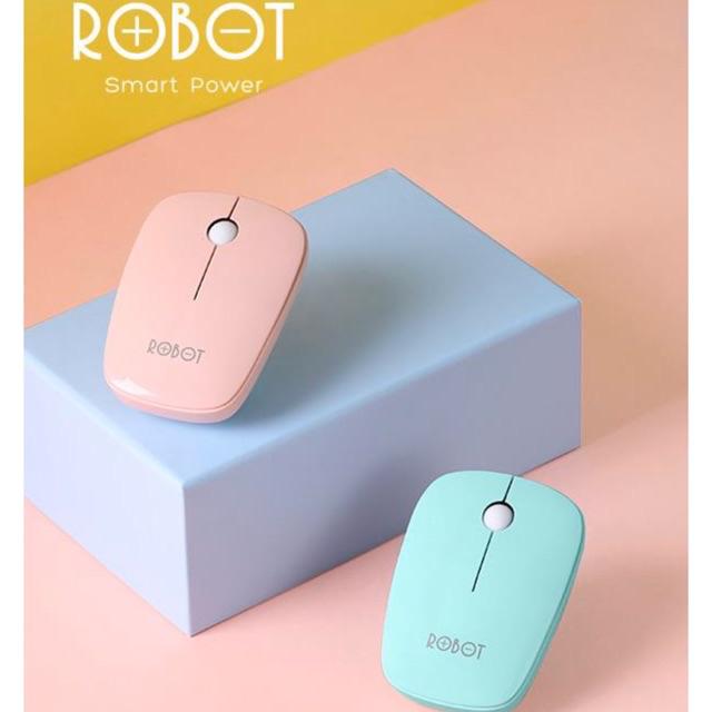 MOUSE WIRELESS 2.4G OPTICAL USB ORIGINAL - MOUSE WIRELESS ROBOT M220-Green