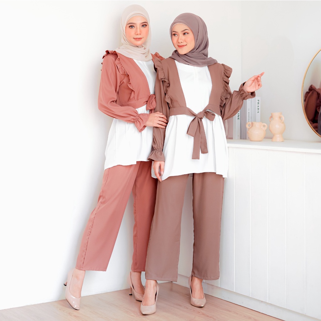 Pakaian Wanita Termurah Setelan Odeta dan Celana Populer Grosir