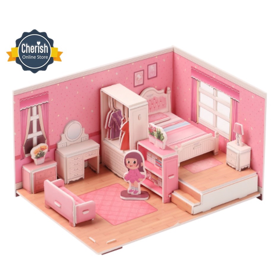 Mainan Anak 3D Puzzle BED Room - Kado Ulang Tahun Anak - Mainan Edukasi