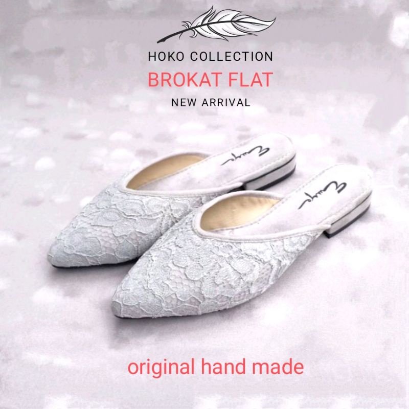 Sepatu Sandal Flat Brokat milenial