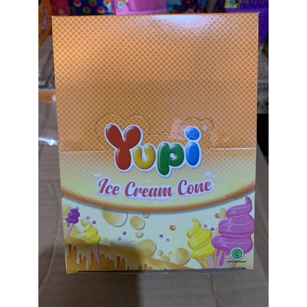YUPI ICE CREAM CONE ES KRIM 1 BOX ISI 24