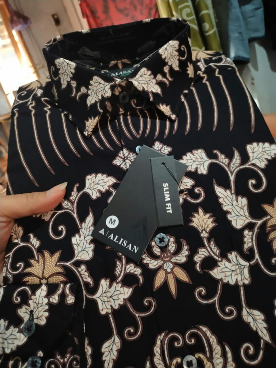 Baju Batik Pria Slimfit & Alisan Slimfit Lengan Panjang Farisa Jaya Batik Premium