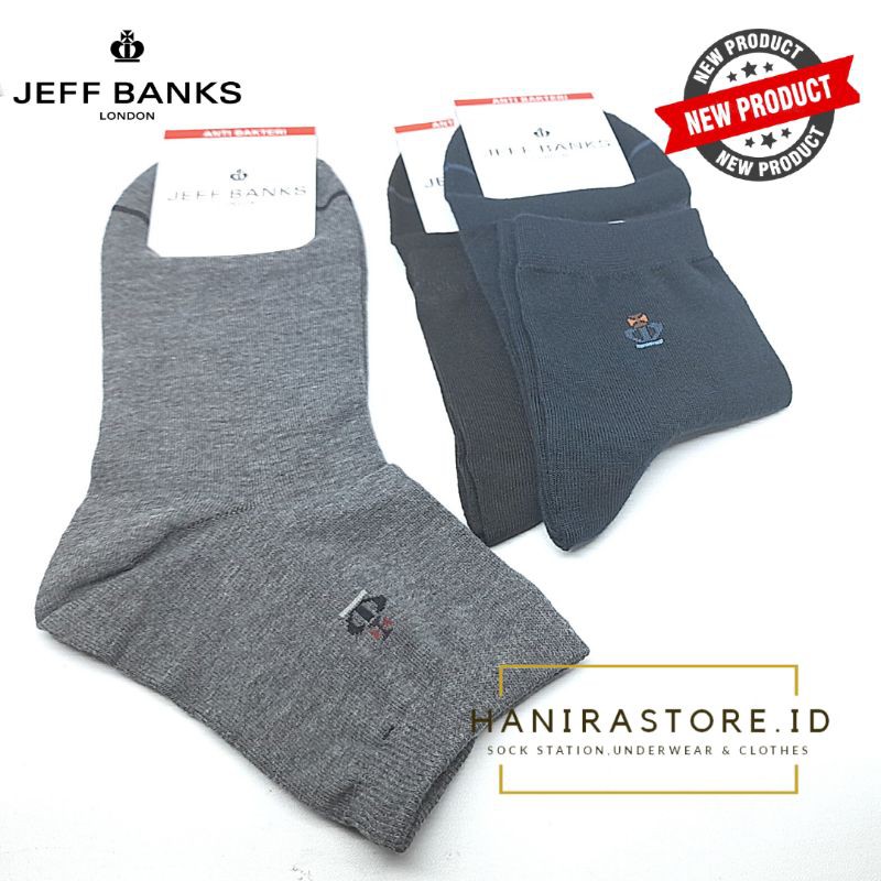 Jeef Banks London - Mundo Brands - Kaos Kaki Pendek Pria - Anti Bacteria - JEFF2 K01