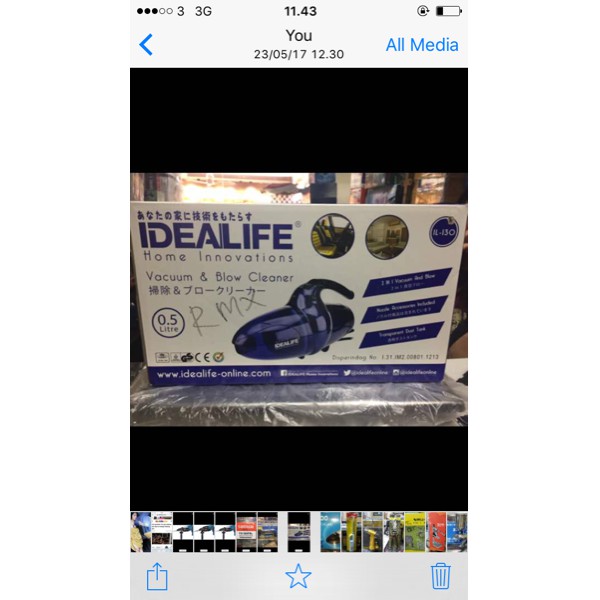 ORIGINAL - Hand Vacum cleaner Idealife