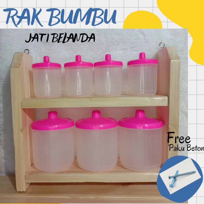 Rak bumbu / Tempat bumbu / Wadah bumbu 2 susun minimalis