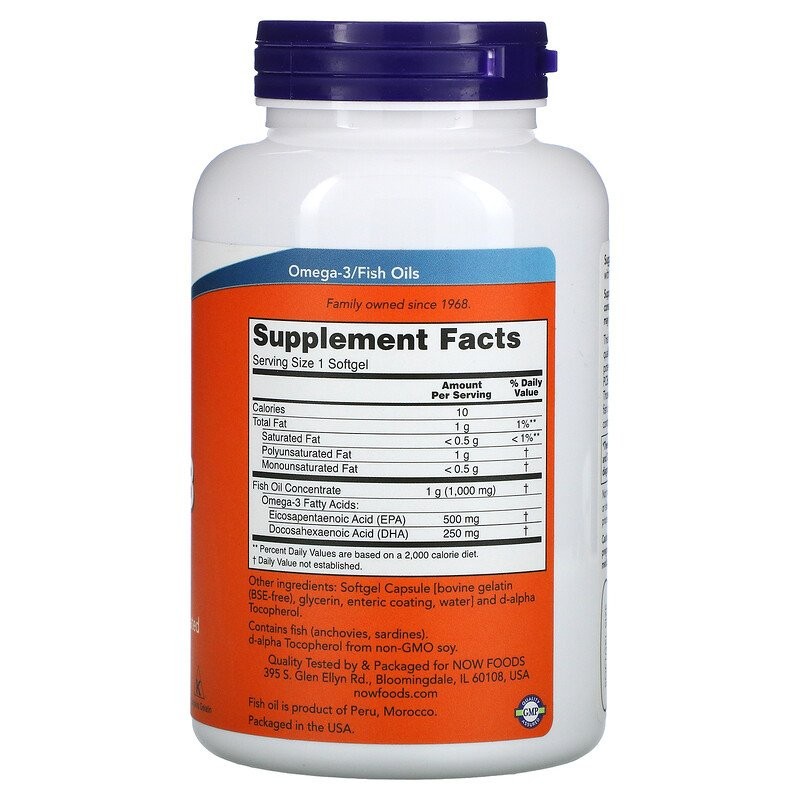 NOW FOODS ULTRA OMEGA-3 OMEGA 3 FISH OIL OMEGA3 DHA EPA 180 SOFTGELS