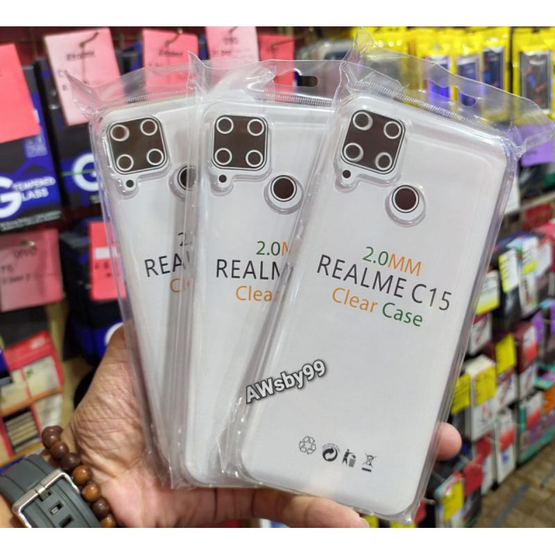 Premium case realme c15 bening tebal softcase realme c15