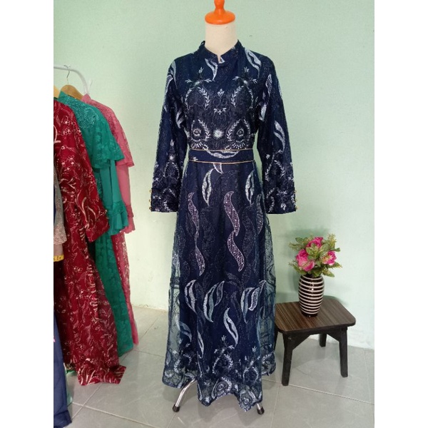 Brokat Dania Maxi Dress // Gamis Jumbo Full Brokat Tulle Bordir Premium