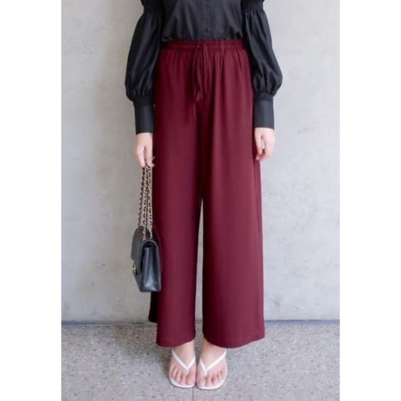 LIDYA - UNIQLO CULLOTE PANTS PREMIUM / KULOT JERSEY MOSCREPE FULL KARET