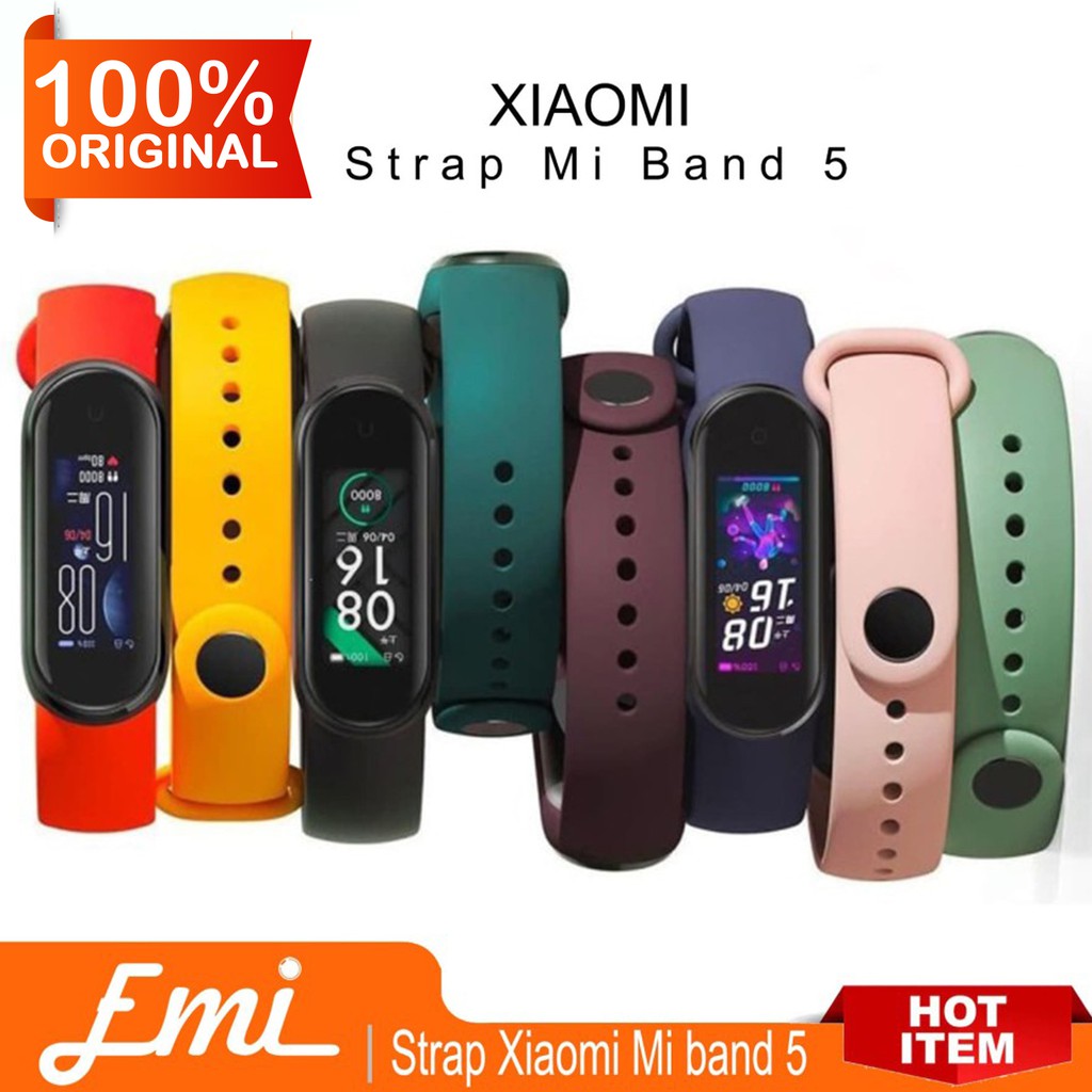 Strap Xiaomi Mi band 5/6 Polos untuk miband