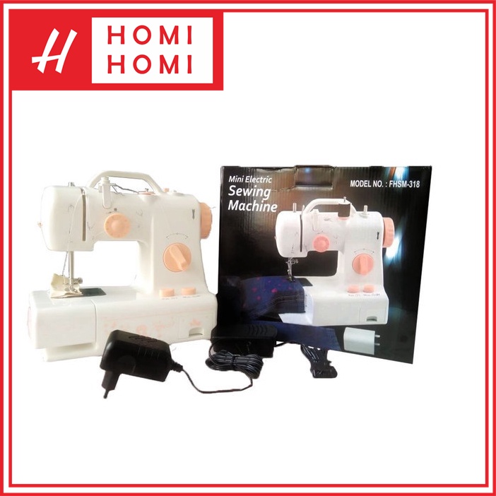 HomiHomi Mesin Jahit mini FHSM 318 Portable bisa jahit maju mundur