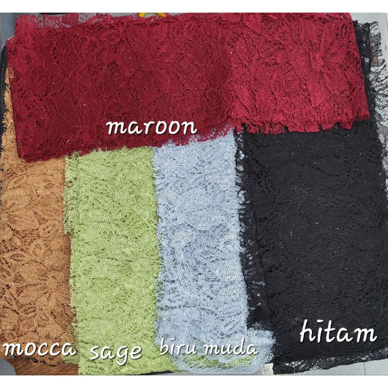 kain brokat corneli/korneli gliter/brukat/corneli lace gliter.warna ada pd foto