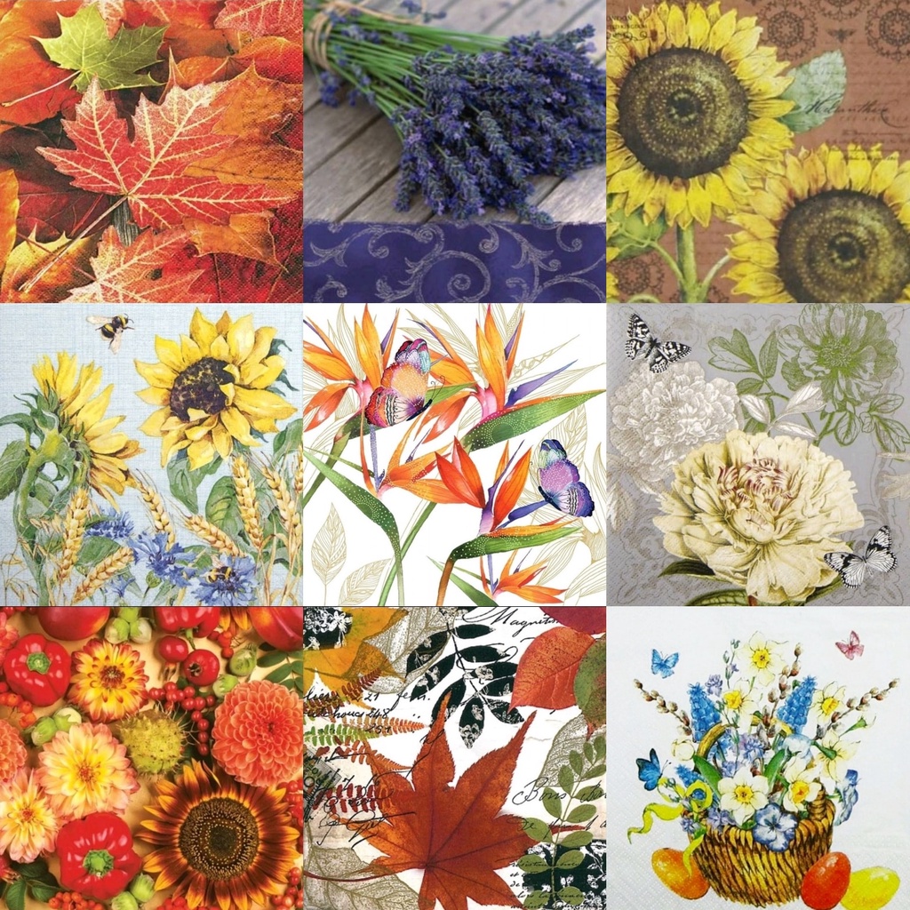 TISU NAPKIN DECOUPAGE EROPAH – Flower Motif BL