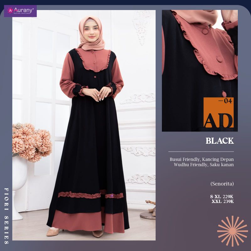 GAMIS AD 04 AURANY • SYARI &amp; FASHIONABLE