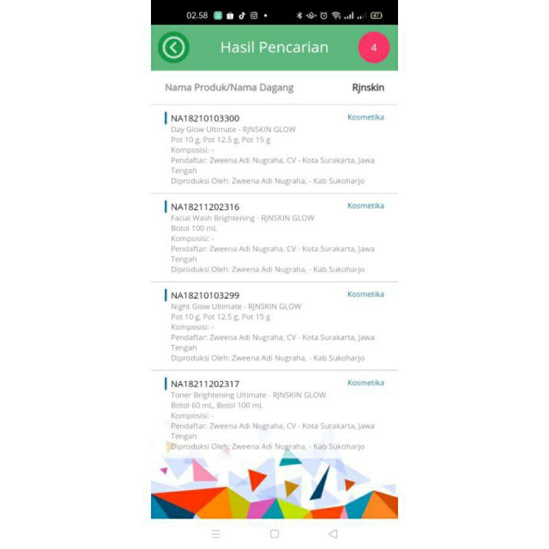 NO BPOM NR GLOW SKINCARE RJNSKIN GLOW