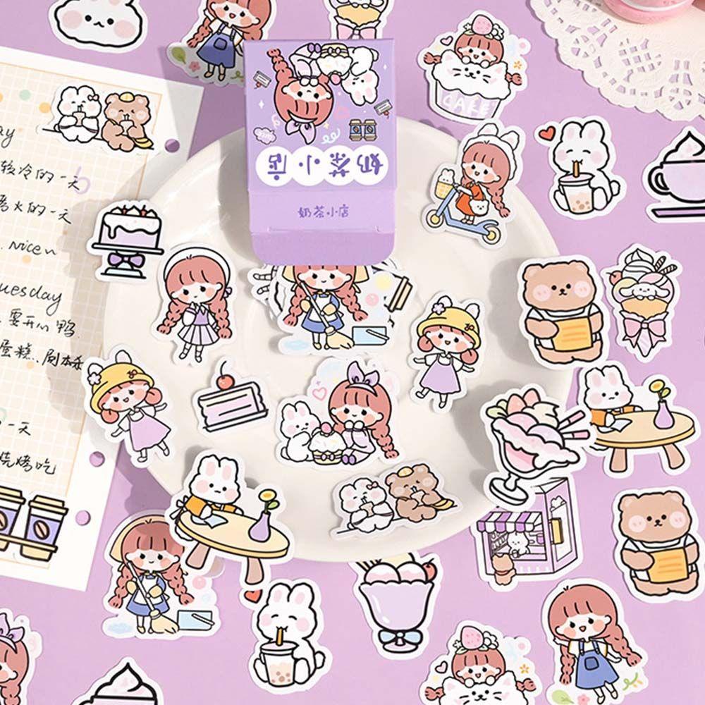 Mxbeauty Stiker Kartun Set DIY 300 Pcs Akun Tangan Stiker Hias Foto Jurnal Stiker Scrapbooking Deacls