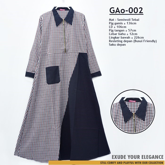 Basic Longdress Semi Woll / Gamis murah / Gamis kotak / Gamis Wanita / GAo