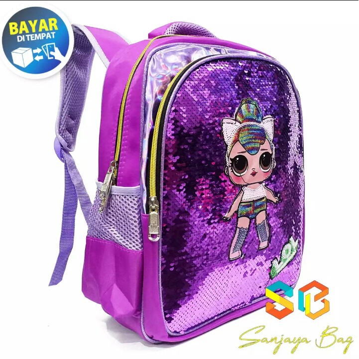 Tas Ransel Usap Lol Tas Sekolah Anak Perempuan Tas Fashion Anak - Ungu