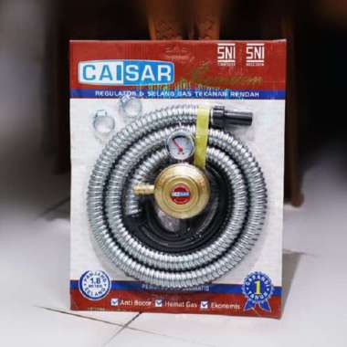 PAKET CAISAR PREMIUM - Regulator + Selang Gas LPG SNI