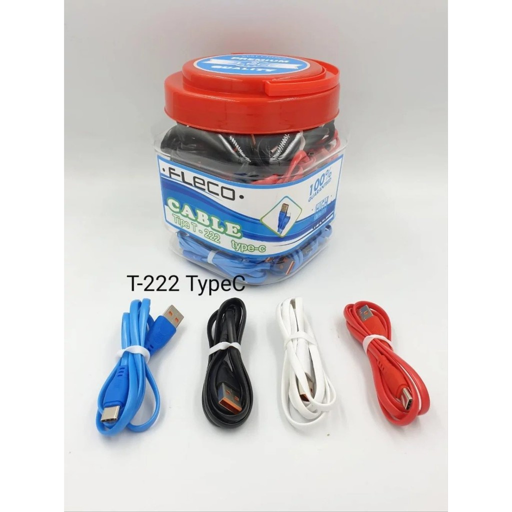 KABEL DATA FLECO T-222 TYPE C USB ISI 40PCS HIGH QUALITY